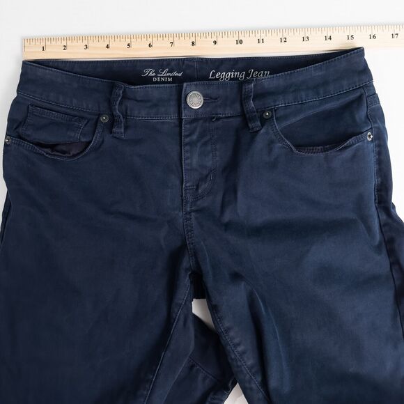 The Limited Denim Legging Jean Womens 10 Navy Blue Skinny Mid Rise Stretch - Picture 5 of 12